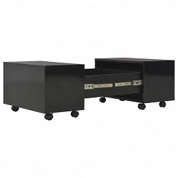 Acquista Tavolino da Caffè Nero Lucido 60x60x35 cm in Truciolato con riferimento GHV-283722 della ditta GARDENHOME
