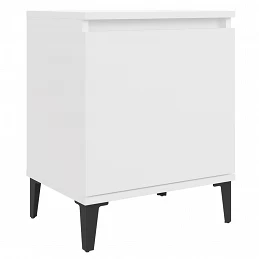 Acquista Comodino con Gambe in Metallo Bianco 40x30x50 cm con riferimento GHV-805833 della ditta GARDENHOME
