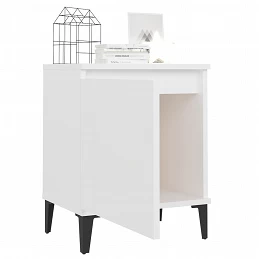 Acquista Comodino con Gambe in Metallo Bianco 40x30x50 cm con riferimento GHV-805833 della ditta GARDENHOME
