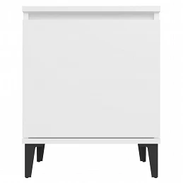 Acquista Comodino con Gambe in Metallo Bianco 40x30x50 cm con riferimento GHV-805833 della ditta GARDENHOME
