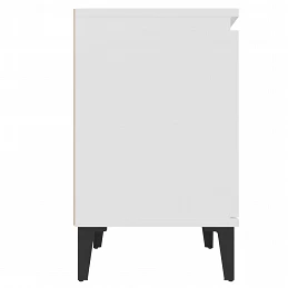 Acquista Comodino con Gambe in Metallo Bianco 40x30x50 cm con riferimento GHV-805833 della ditta GARDENHOME