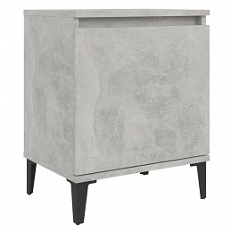 Acquista Comodini con Gambe in Metallo 2 pz Grigio Cemento 40x30x50 cm con riferimento GHV-805842 della ditta GARDENHOME
