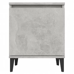 Acquista Comodini con Gambe in Metallo 2 pz Grigio Cemento 40x30x50 cm con riferimento GHV-805842 della ditta GARDENHOME