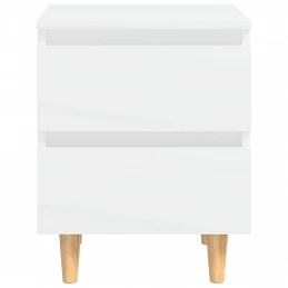 Acquista Comodino con Gambe in Legno Massello di Pino Bianco 40x35x50cm con riferimento GHV-805851 della ditta GARDENHOME