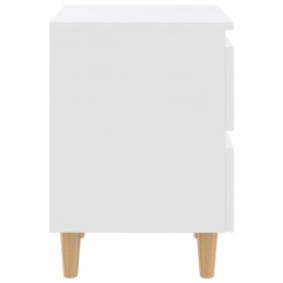 Acquista Comodini con Gambe in Massello di Pino 2pz Bianco 40x35x50cm con riferimento GHV-805852 della ditta GARDENHOME