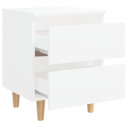 Acquista Comodini con Gambe in Massello di Pino 2pz Bianco 40x35x50cm con riferimento GHV-805852 della ditta GARDENHOME
