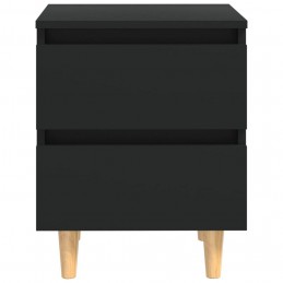 Acquista Comodini con Gambe in Massello di Pino 2pz Nero 40x35x50cm con riferimento GHV-805854 della ditta GARDENHOME