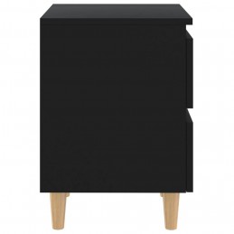 Acquista Comodini con Gambe in Massello di Pino 2pz Nero 40x35x50cm con riferimento GHV-805854 della ditta GARDENHOME