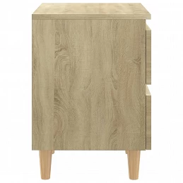 Acquista Comodino con Gambe in Massello di Pino Rovere Sonoma 40x35x50cm con riferimento GHV-805857 della ditta GARDENHOME