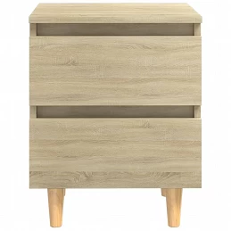 Acquista Comodini con Gambe Legno di Pino 2 pz Rovere Sonoma 40x35x50 cm con riferimento GHV-805858 della ditta GARDENHOME