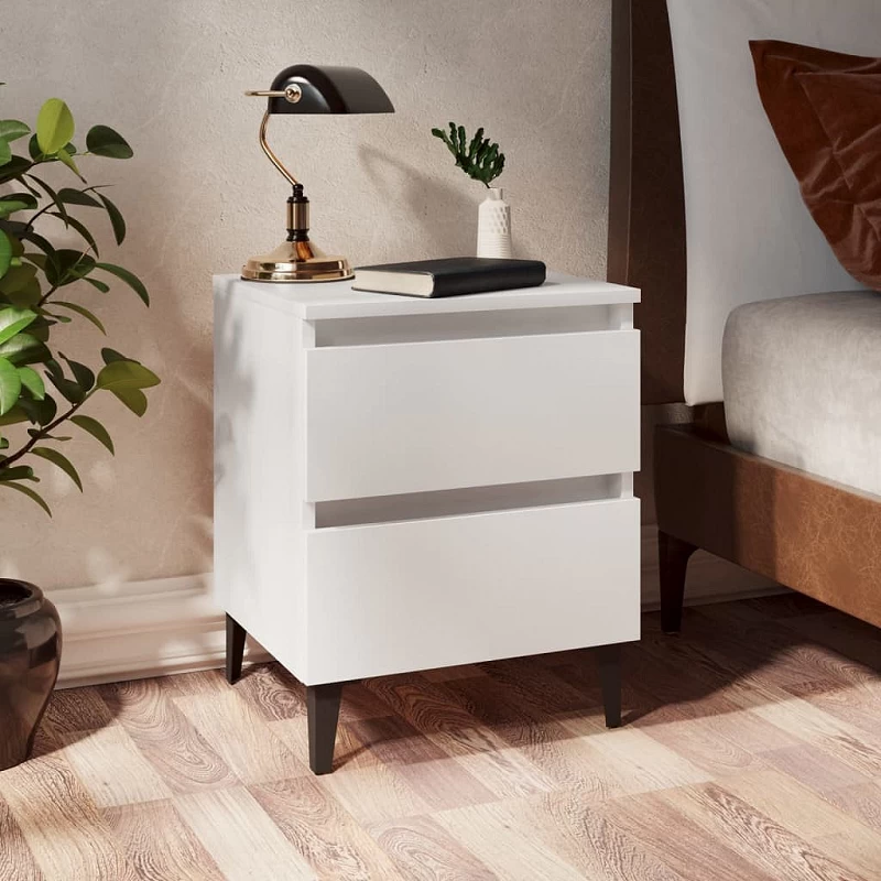 Acquista Comodino Bianco 40x35x50 cm in Legno Multistrato con riferimento GHV-805869 della ditta GARDENHOME