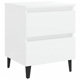 Acquista Comodini 2 pz Bianco Lucido 40x35x50 cm in Legno Multistrato con riferimento GHV-805870 della ditta GARDENHOME