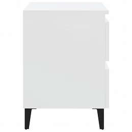 Acquista Comodini 2 pz Bianco Lucido 40x35x50 cm in Legno Multistrato con riferimento GHV-805870 della ditta GARDENHOME