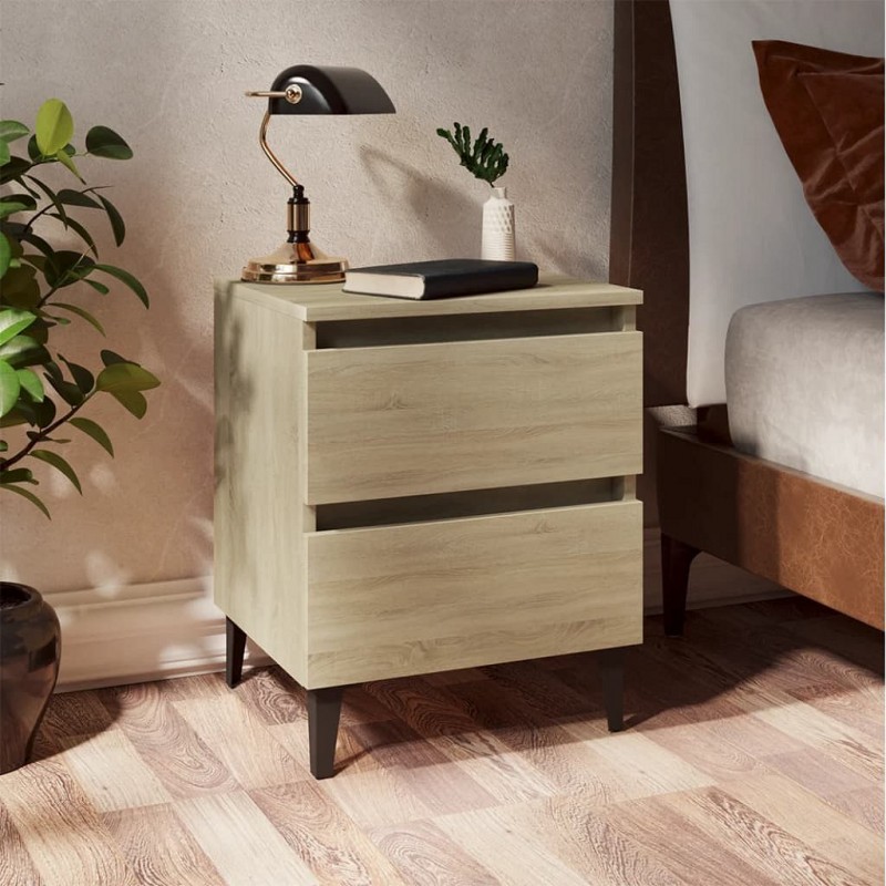 Acquista Comodino Rovere Sonoma 40x35x50 cm in Truciolato con riferimento GHV-805875 della ditta GARDENHOME