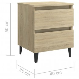 Acquista Comodino Rovere Sonoma 40x35x50 cm in Truciolato con riferimento GHV-805875 della ditta GARDENHOME