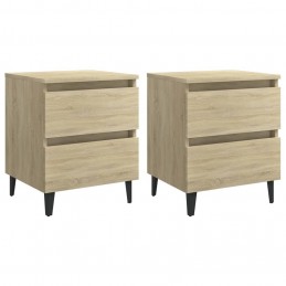 Acquista Comodini 2 pz Rovere Sonoma 40x35x50 cm in Truciolato con riferimento GHV-805876 della ditta GARDENHOME