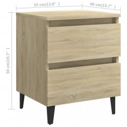 Acquista Comodini 2 pz Rovere Sonoma 40x35x50 cm in Truciolato con riferimento GHV-805876 della ditta GARDENHOME