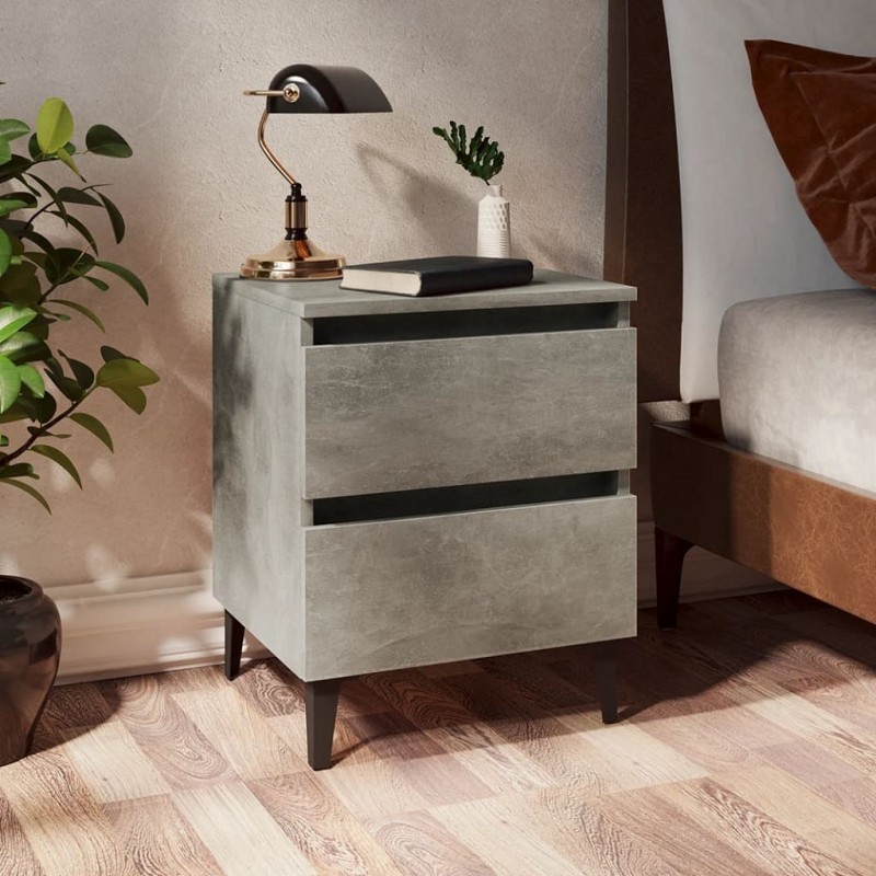Acquista Comodino Grigio Calcestruzzo 40x35x50 cm in Truciolato con riferimento GHV-805877 della ditta GARDENHOME