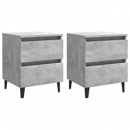 Acquista Comodini 2 pz Grigio Cemento 40x35x50 cm in Truciolato con riferimento GHV-805878 della ditta GARDENHOME