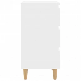 Acquista Comodino con Gambe in Legno Massello Bianco 40x35x69 cm con riferimento GHV-805887 della ditta GARDENHOME