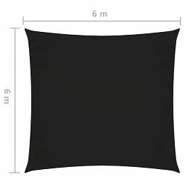 Acquista Vela Parasole in Tela Oxford Quadrata 6x6 m Nero con riferimento GHV-135747 della ditta GARDENHOME