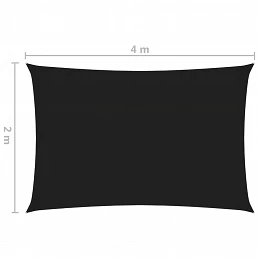Acquista Parasole a Vela Oxford Rettangolare 2x4 m Nero con riferimento GHV-135752 della ditta GARDENHOME