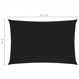 Acquista Parasole a Vela Oxford Rettangolare 2x4,5 m Nero con riferimento GHV-135753 della ditta GARDENHOME