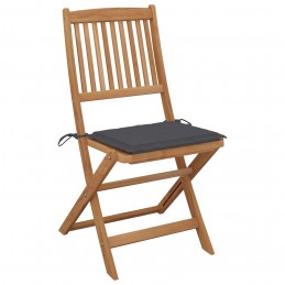 Acquista Sedie da Giardino Pieghevoli 8 pz con Cuscini Massello Acacia con riferimento GHV-3075021 della ditta GARDENHOME