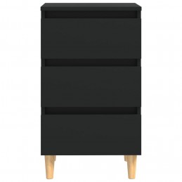 Acquista Comodino con Gambe in Legno Massello Nero 40x35x69 cm con riferimento GHV-805889 della ditta GARDENHOME