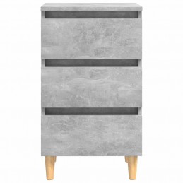 Acquista Comodino con Gambe in Legno Massello Grigio Cemento 40x35x69 cm con riferimento GHV-805895 della ditta GARDENHOME