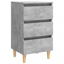 Acquista Comodini Gambe in Legno Massello 2 pz Grigio Cemento 40x35x69cm con riferimento GHV-805896 della ditta GARDENHOME