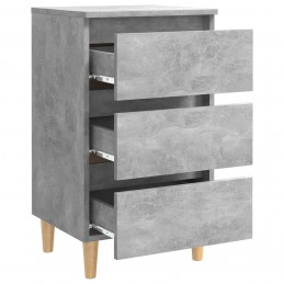 Acquista Comodini Gambe in Legno Massello 2 pz Grigio Cemento 40x35x69cm con riferimento GHV-805896 della ditta GARDENHOME