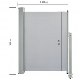 Acquista Tenda da Sole Laterale Retrattile 100 x 300 cm Grigia con riferimento GHV-45186 della ditta GARDENHOME