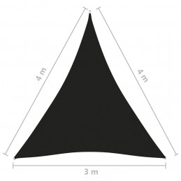 Acquista Parasole a Vela Oxford Triangolare 3x4x4 m Nero con riferimento GHV-135779 della ditta GARDENHOME