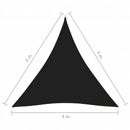 Acquista Parasole a Vela Oxford Triangolare 4x4x4 m Nero con riferimento GHV-135781 della ditta GARDENHOME