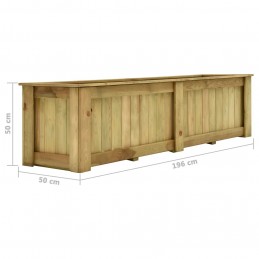 Acquista Fioriera Rialzata 196x50x50 cm in Legno di Pino Impregnato con riferimento GHV-49095 della ditta GARDENHOME