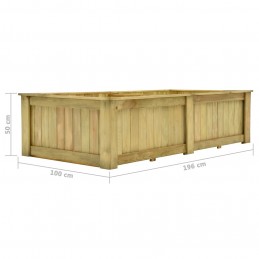 Acquista Fioriera Rialzata 196x100x50 cm in Legno di Pino Impregnato con riferimento GHV-49097 della ditta GARDENHOME