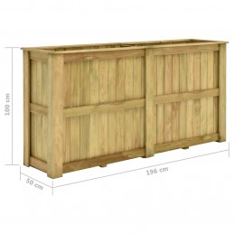 Acquista Fioriera Rialzata 196x50x100 cm in Legno di Pino Impregnato con riferimento GHV-49099 della ditta GARDENHOME