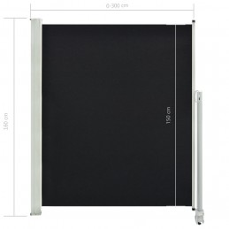 Acquista Tenda da Sole Laterale Retrattile 160 x 300 cm Nera con riferimento GHV-45193 della ditta GARDENHOME