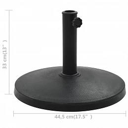 Acquista Base per Parasole Rotonda in Poliresina 10 kg Nera con riferimento GHV-45196 della ditta GARDENHOME