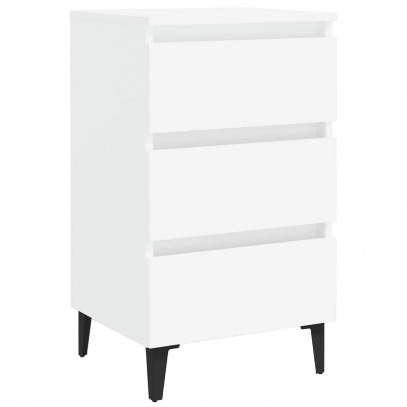 Acquista Comodino con Gambe in Metallo Bianco 40x35x69 cm con riferimento GHV-805905 della ditta GARDENHOME