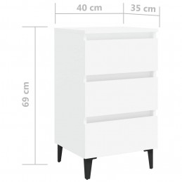 Acquista Comodino con Gambe in Metallo Bianco 40x35x69 cm con riferimento GHV-805905 della ditta GARDENHOME