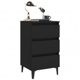 Acquista Comodino con Gambe in Metallo Nero 40x35x69 cm con riferimento GHV-805907 della ditta GARDENHOME
