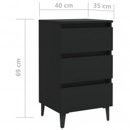 Acquista Comodino con Gambe in Metallo Nero 40x35x69 cm con riferimento GHV-805907 della ditta GARDENHOME