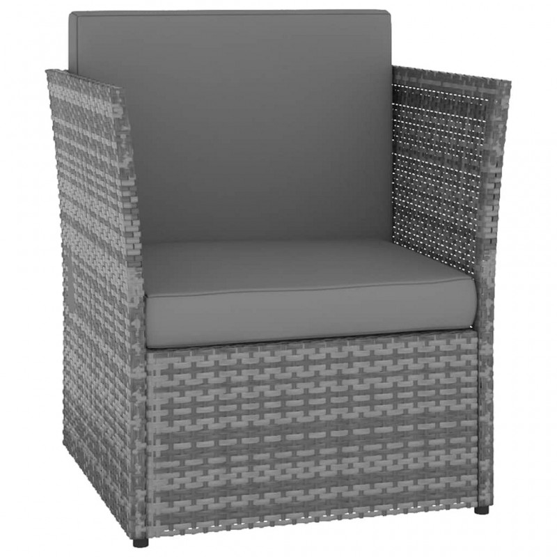 Acquista Sedia da Giardino con Poggiapiedi in Polyrattan Antracite con riferimento GHV-48193 della ditta GARDENHOME