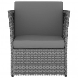 Acquista Sedia da Giardino con Poggiapiedi in Polyrattan Antracite con riferimento GHV-48193 della ditta GARDENHOME