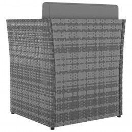 Acquista Sedia da Giardino con Poggiapiedi in Polyrattan Antracite con riferimento GHV-48193 della ditta GARDENHOME