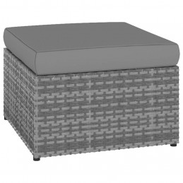 Acquista Sedia da Giardino con Poggiapiedi in Polyrattan Antracite con riferimento GHV-48193 della ditta GARDENHOME