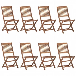 Acquista Sedie da Giardino Pieghevoli 8 pz con Cuscini Massello Acacia con riferimento GHV-3075036 della ditta GARDENHOME