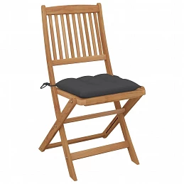 Acquista Sedie da Giardino Pieghevoli 8 pz con Cuscini Massello Acacia con riferimento GHV-3075036 della ditta GARDENHOME